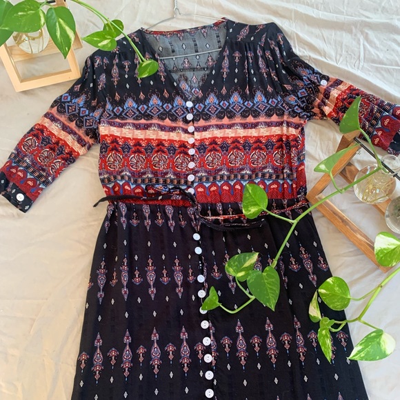 Bohemian Maxi dress small size 6-8 - Picture 6 of 8